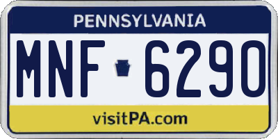 PA license plate MNF6290