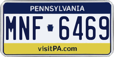 PA license plate MNF6469
