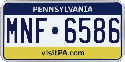 PA license plate MNF6586