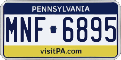 PA license plate MNF6895
