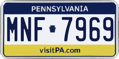 PA license plate MNF7969