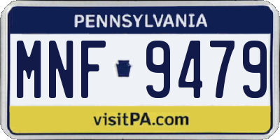 PA license plate MNF9479