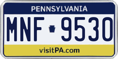 PA license plate MNF9530