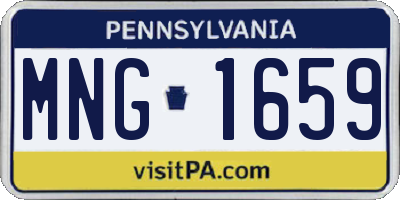 PA license plate MNG1659