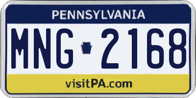 PA license plate MNG2168