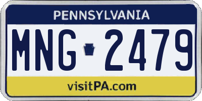 PA license plate MNG2479