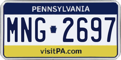PA license plate MNG2697