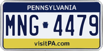 PA license plate MNG4479