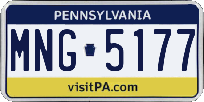 PA license plate MNG5177