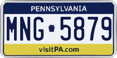 PA license plate MNG5879