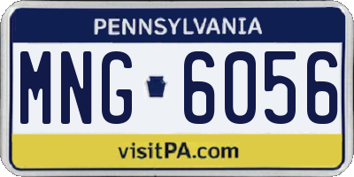 PA license plate MNG6056
