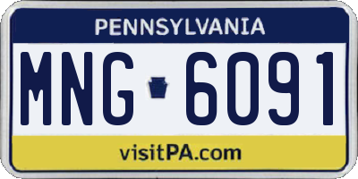 PA license plate MNG6091