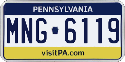 PA license plate MNG6119