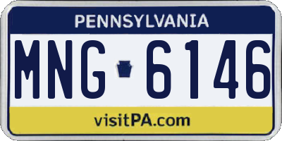 PA license plate MNG6146