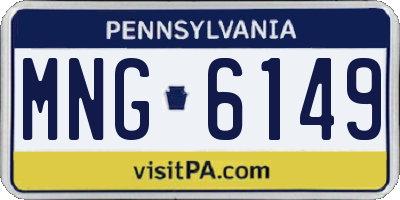 PA license plate MNG6149