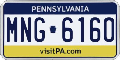 PA license plate MNG6160