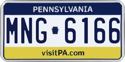PA license plate MNG6166