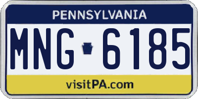 PA license plate MNG6185