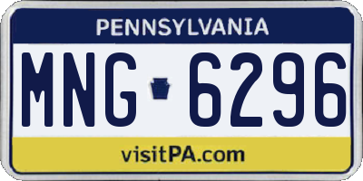 PA license plate MNG6296