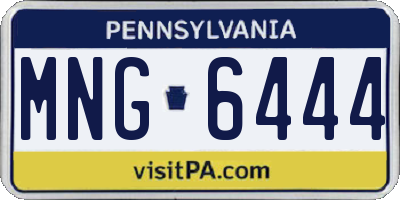 PA license plate MNG6444