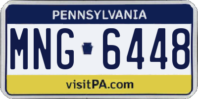 PA license plate MNG6448