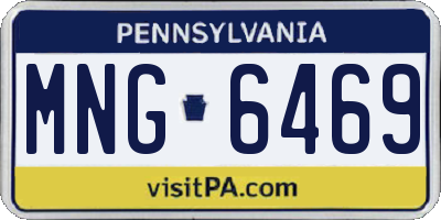 PA license plate MNG6469