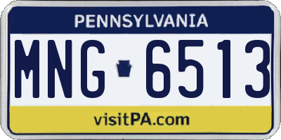 PA license plate MNG6513