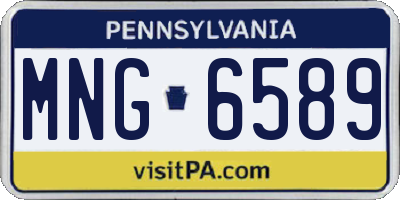 PA license plate MNG6589