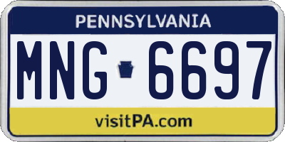 PA license plate MNG6697
