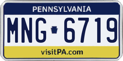 PA license plate MNG6719