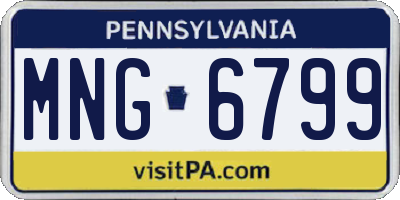 PA license plate MNG6799