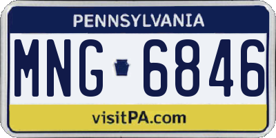 PA license plate MNG6846