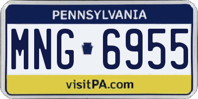 PA license plate MNG6955