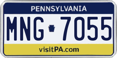 PA license plate MNG7055