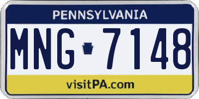 PA license plate MNG7148