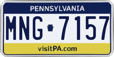 PA license plate MNG7157