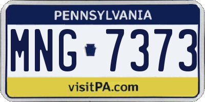PA license plate MNG7373