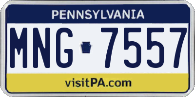 PA license plate MNG7557