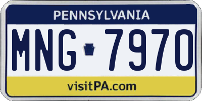 PA license plate MNG7970