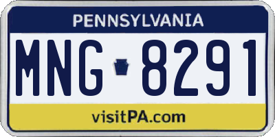 PA license plate MNG8291
