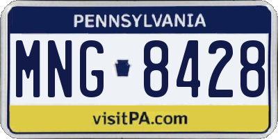 PA license plate MNG8428
