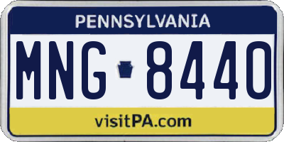 PA license plate MNG8440