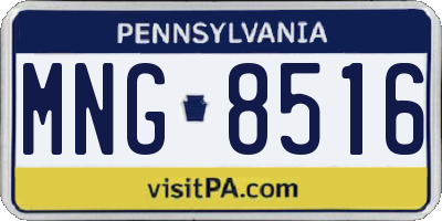 PA license plate MNG8516