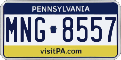 PA license plate MNG8557