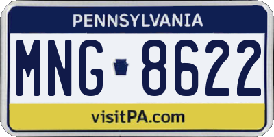 PA license plate MNG8622
