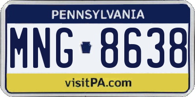 PA license plate MNG8638