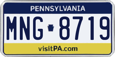 PA license plate MNG8719