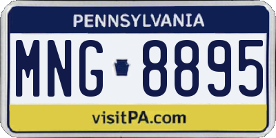 PA license plate MNG8895