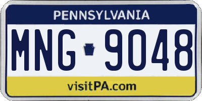 PA license plate MNG9048