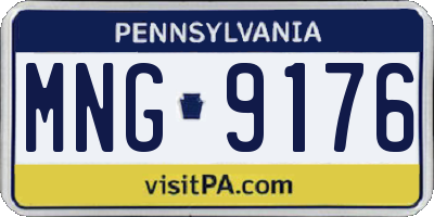 PA license plate MNG9176